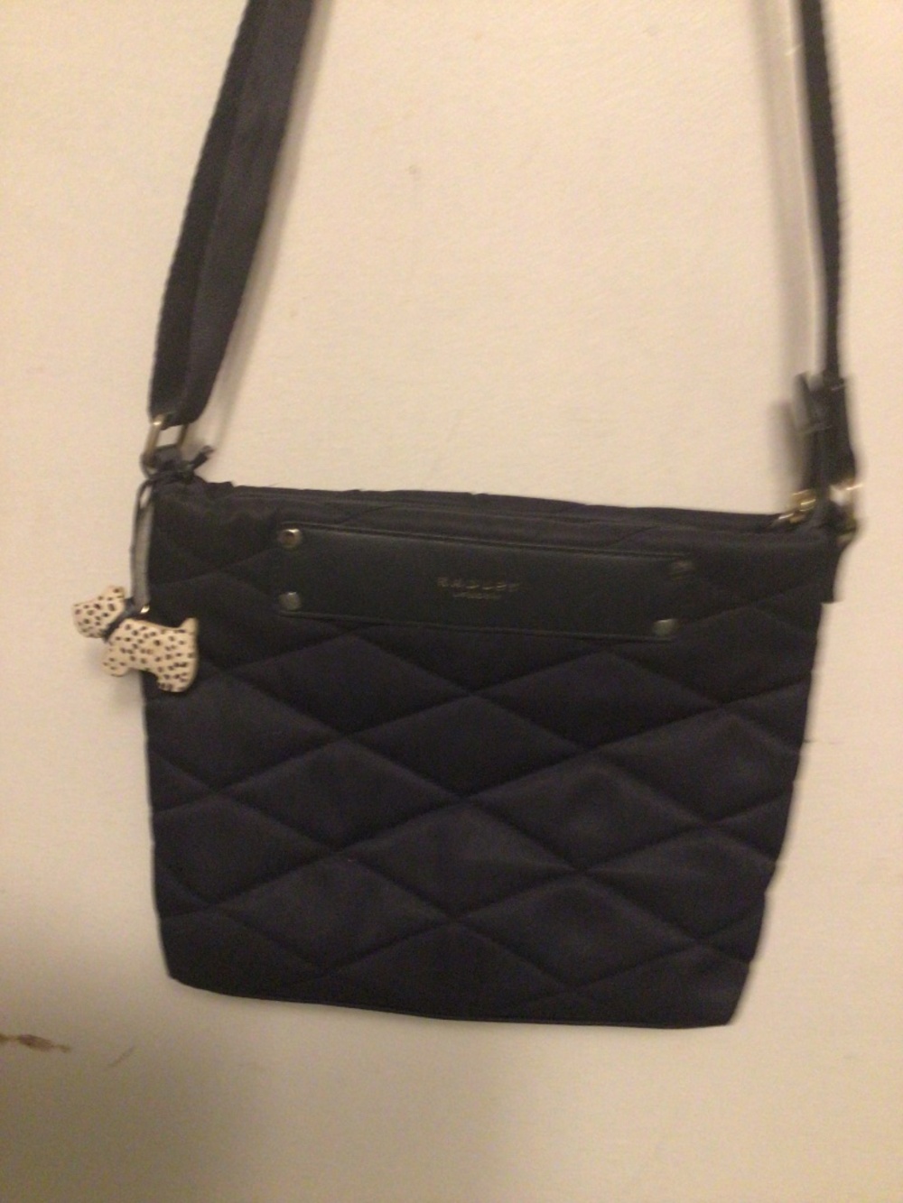 Ridley London quilted cross body bag with adjustable nylon strap - Picture 3 of 11